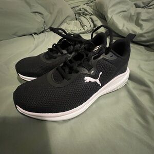 Puma Black Athletic Trainers with White Logo